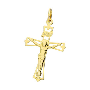 Krzyżyk złoty ażurowy z wizerunkiem Jezusa Chrystusa nr AR X3STP1137-IV próba 585 