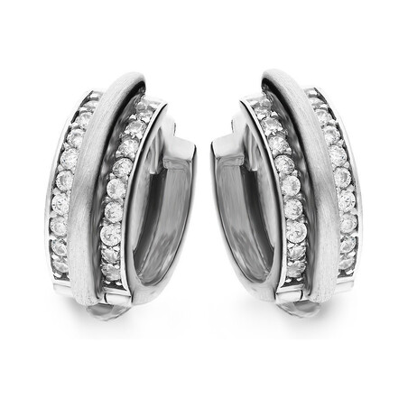 Kolczyki srebrne kółka z cyrkoniami nr OL OKP450 Sezam - 1