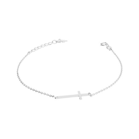 Bransoleta srebrna krzyżyk bokiem/anker HS512 ROD próba 925