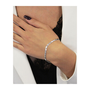 Bransoleta srebrna blaszki BC 1766-075 ROD próba 925