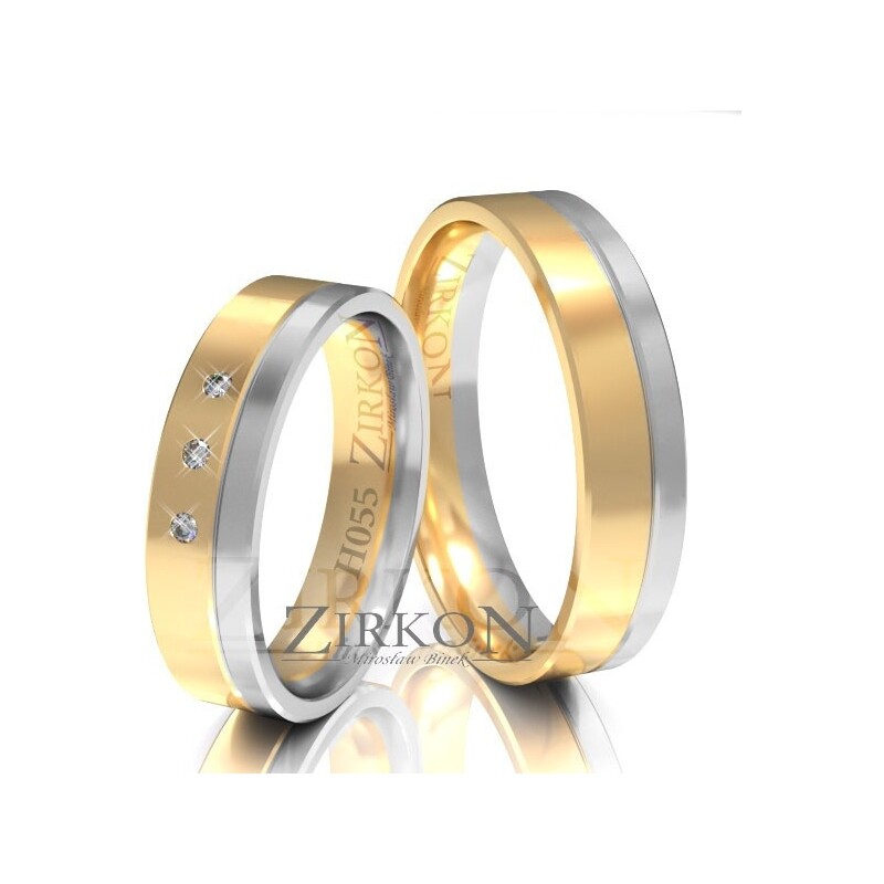 Obrączki ślubne z diamentami nr ZI H-055