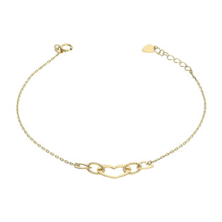 Bransoleta złota trzy serca/rolo AR VX5FOR6B6048-IX próba 585