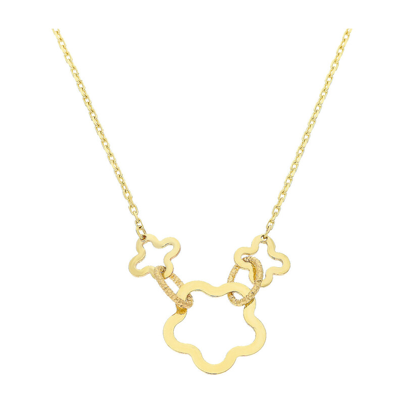 Naszyjnik złoty trzy koniczynki/rolo AR VX5FOR6N6049-V próba 375