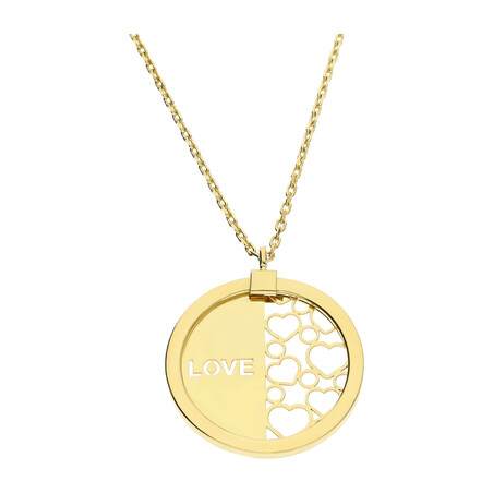 Naszyjnik złoty koło z napisem Love/rolo AR VX5FOR6N8061-II próba 585