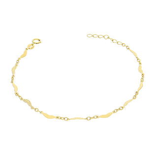 Bransoleta złota blaszki fale z serc AR X3JB1286-IV-DC próba 375