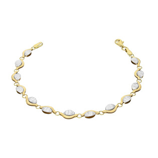 Bransoleta złota grawerowane owale w fali AR X3OSB201699-YW-DC próba 585