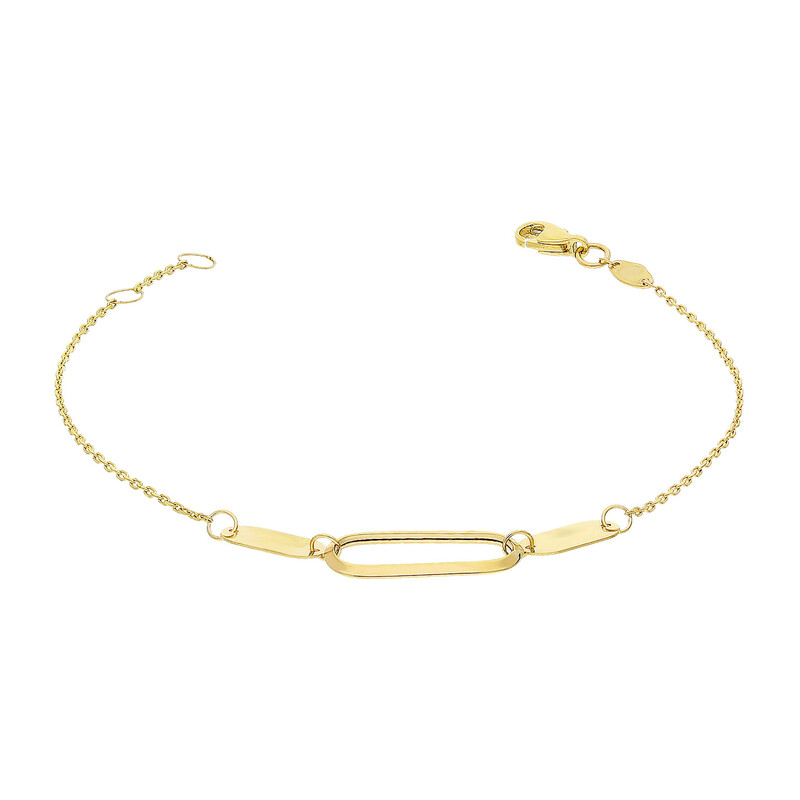 Bransoleta złota blaszki i owal/rolo AR X5FOR6B7323-IV próba 375