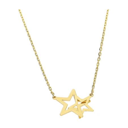 Naszyjnik złoty połączone gwiazdki/rolo AR X6FOR6N5321-II próba 585