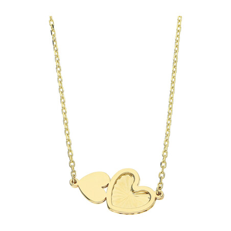 Naszyjnik złoty złączone serca/rolo AR X6FOR6N8160-III-DC próba 375