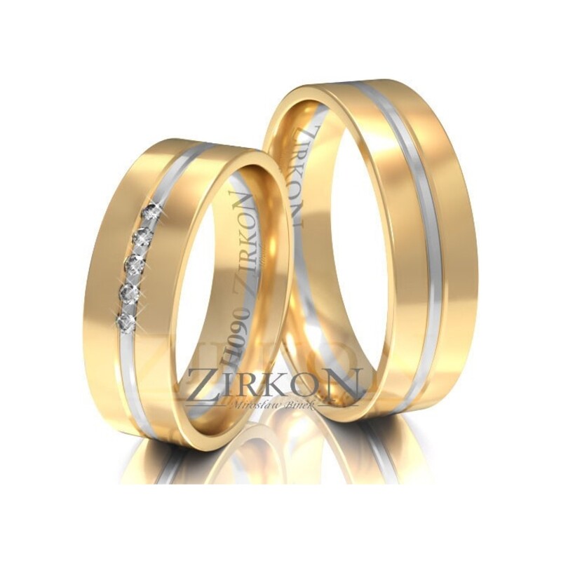 Obrączki ślubne z diamentami nr ZI H-090