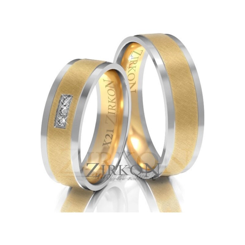 Obrączki ślubne z diamentami nr ZI X-021