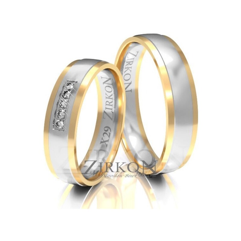 Obrączki ślubne z diamentami nr ZI X-029