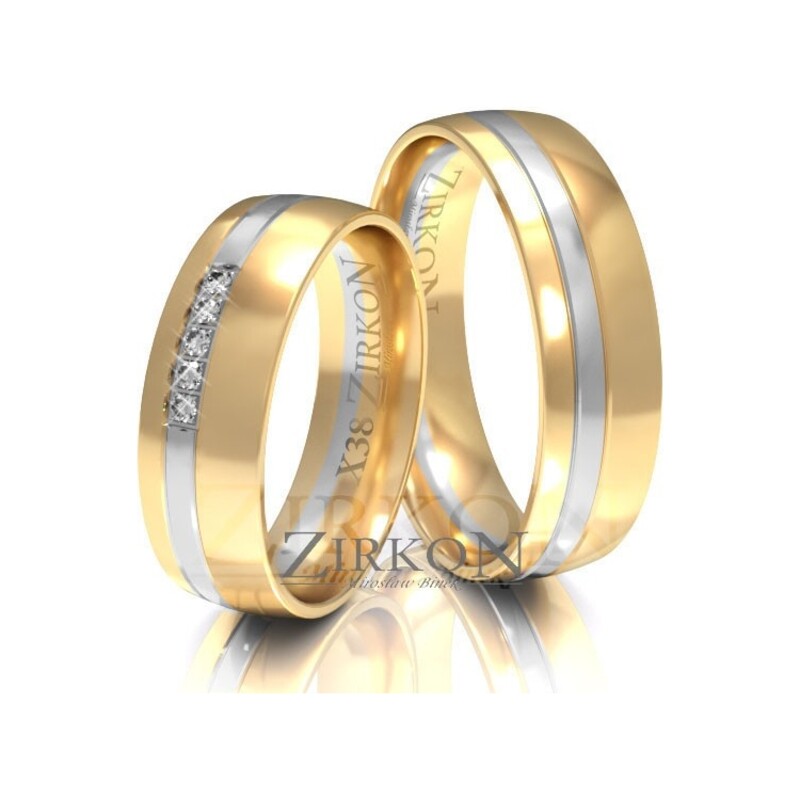 Obrączki ślubne z diamentami nr ZI X-038
