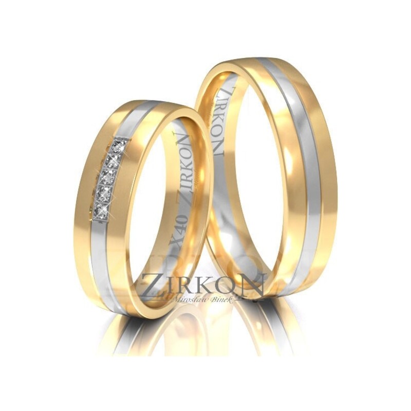 Obrączki ślubne z diamentami nr ZI X-040