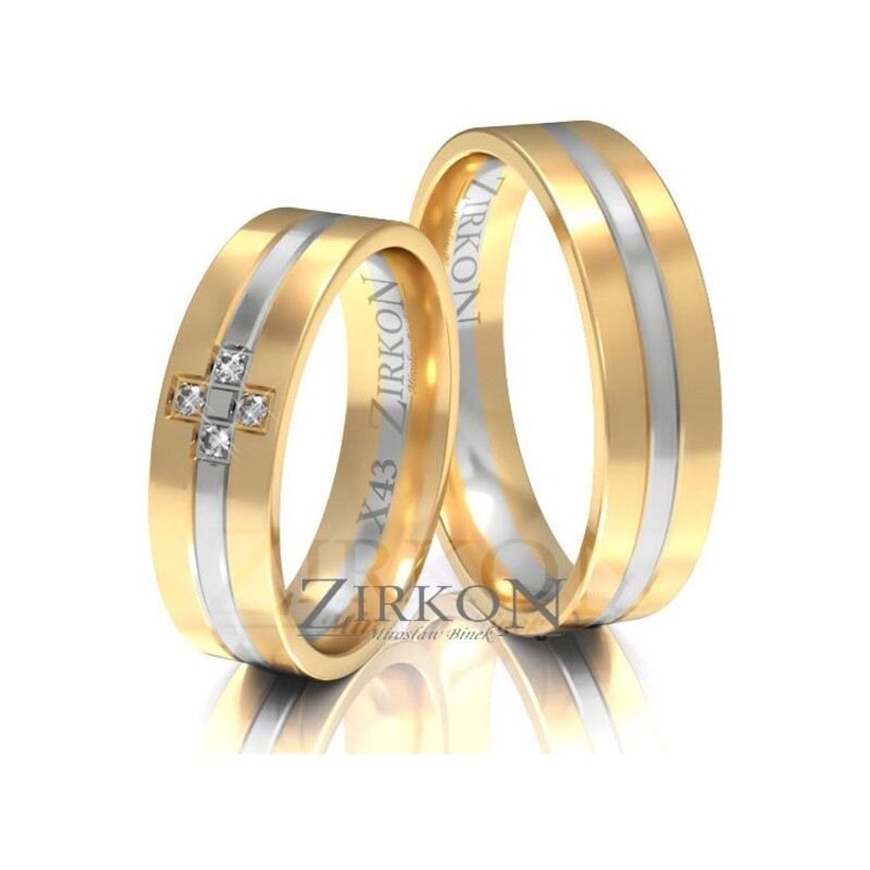 Obrączki ślubne z diamentami nr ZI X-043