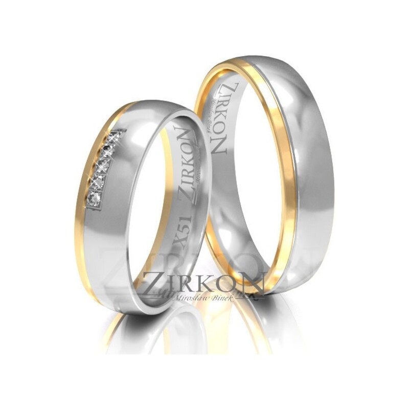 Obrączki ślubne z diamentami nr ZI X-051