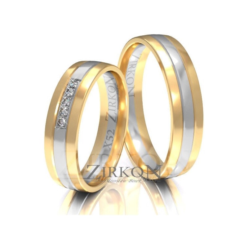 Obrączki ślubne z diamentami nr ZI X-052