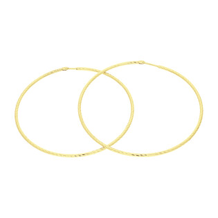 Kolczyki złote kółka szarniry 55mm grawerowane BC KSZ-50mm-1,5 dis próba 585