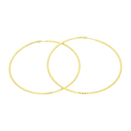 Kolczyki złote kółka szarniry 55mm grawerowane BC KSZ-50mm-1,5 dis próba 585