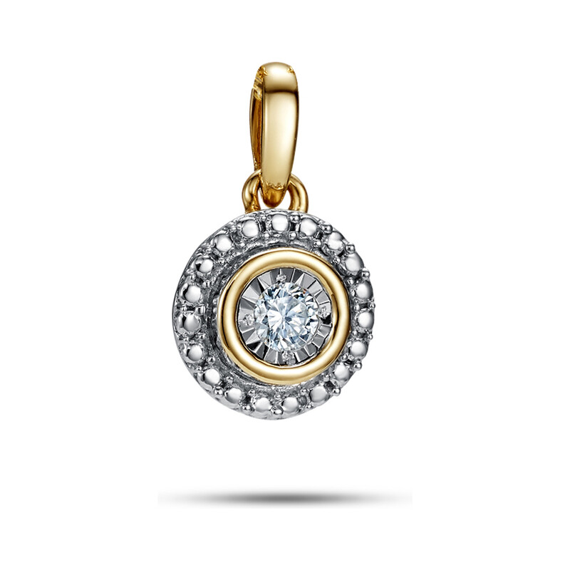 Zawieszka MAGIC-0,03ct opr.bead LC JE5247-JP6781Y próba 585