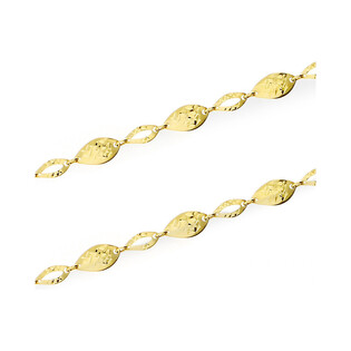 Bransoleta złota grawerowane i puste fasolki AR X3JB1174-DC próba 375