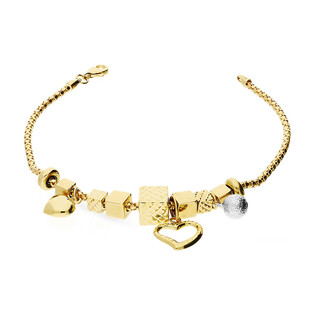 Bransoleta złota grawerowane klocki i serca/coreana AR XXTBB200916-II-YW-DC próba 585