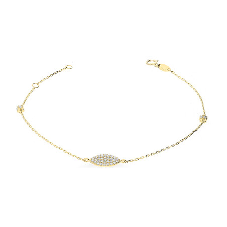 Bransoleta łezka cyrkonie+walec cyr.x2/rolo AR YFFOR6B1646-FCZ próba 585