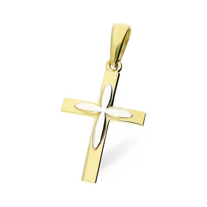 Krzyżyk złoty gładki nakładany MZ T23-P-18-YW próba 585