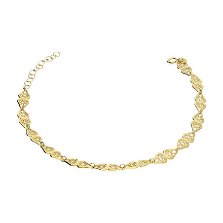 Bransoleta złota ażurowe kokardki DJ293 próba 585