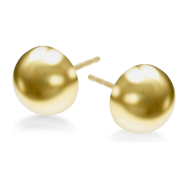 Kolczyki złote półkulki 8mm blask/sztyft AR BSC4-HBE0008MM próba 585