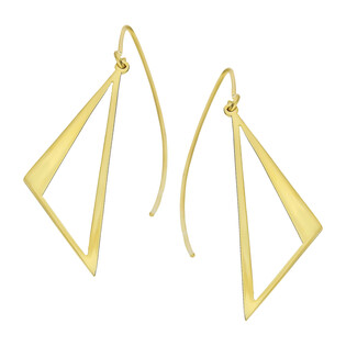 Kolczyki pozłacane trójkąt ramka/rybka A6 07148456-00 próba 925