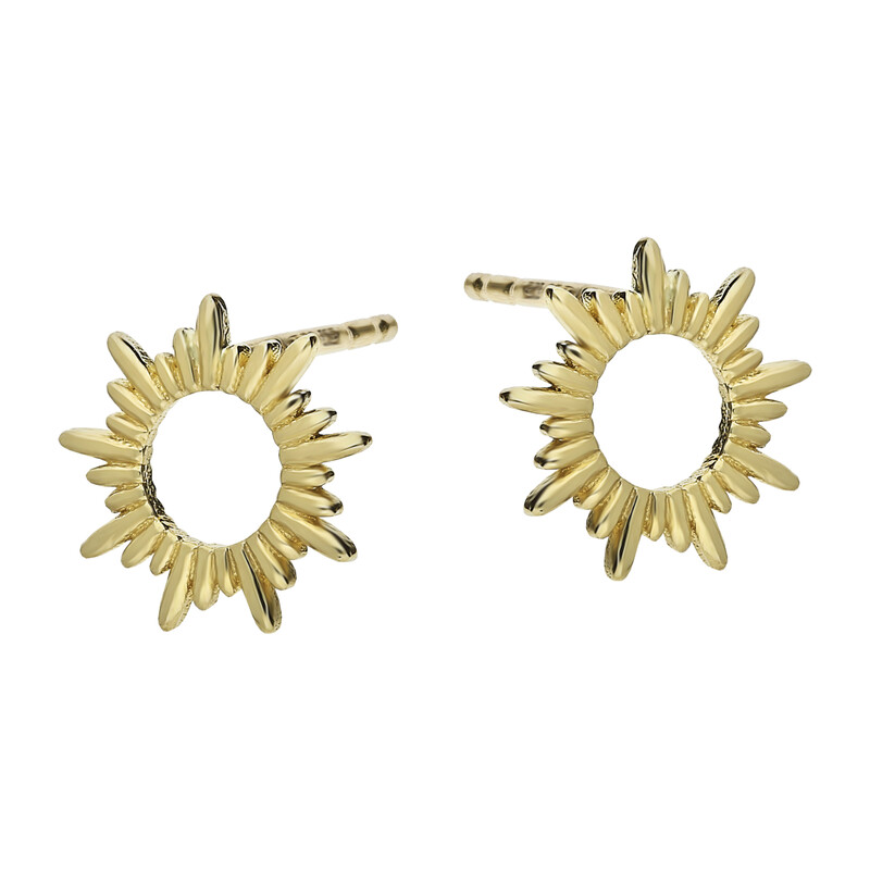 Kolczyki złote słońce ramka/sztyft AR X3E13326 próba 375