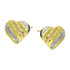 Kolczyki złote blaszka serce w trzech kolorach/sztyft AR XXDCSE408802-3-TC-FL-GP próba 375