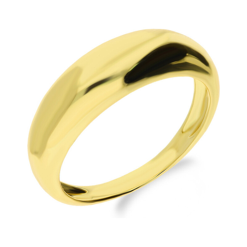 Pierścionek pozłacany z wypukłą blaszką  JA1107 GOLD próba 925