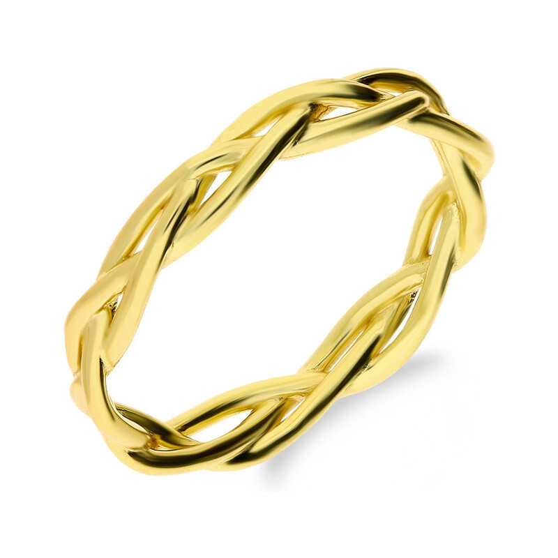 Pierścionek pozłacany ażurowy warkocz JA1109 GOLD próba 925