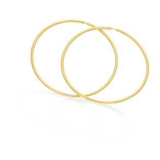 Kolczyki pozłacane kółka szarniry 50mm PW KSZ-50mm-2,0 GOLD próba 925