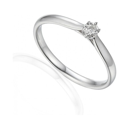 Pierścionek zaręczynowy z brylantem Soliter pr. 585 - JubilerSezam.pl