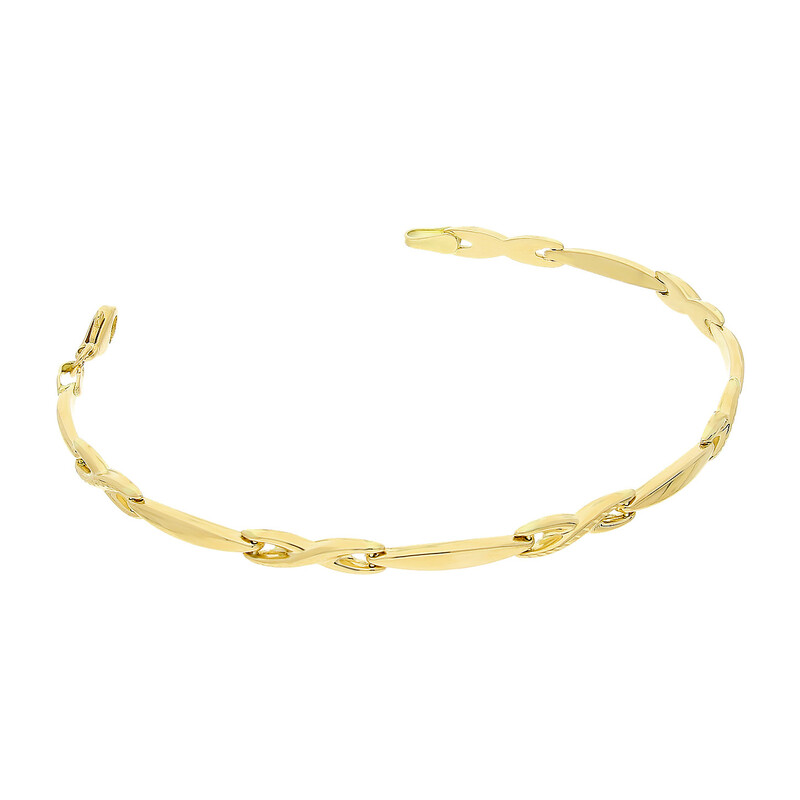 Bransoleta złota infinity i kreski AR XXSTB13682-DC-2 próba 585