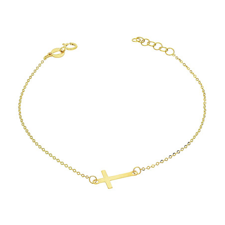 Bransoleta złota krzyżyk/rolo BC100 próba 585