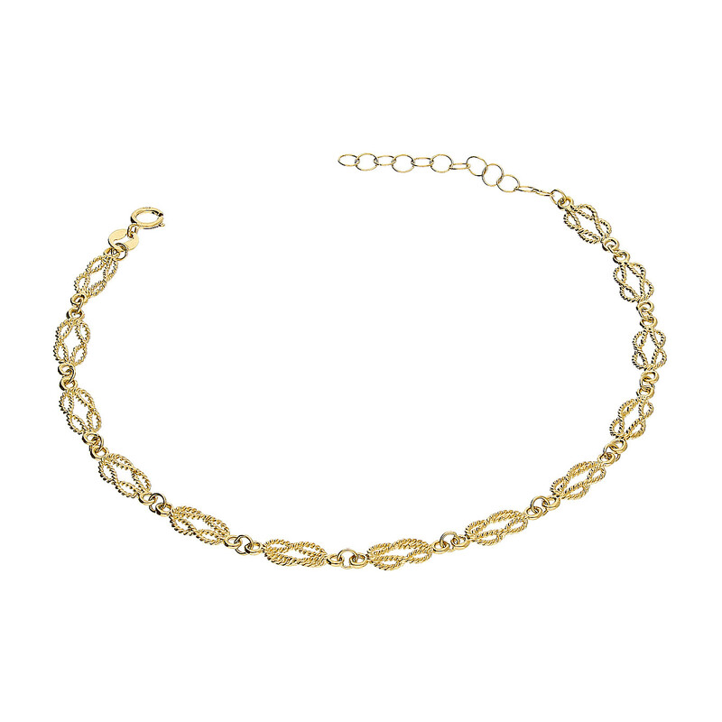 Bransoleta złota węzeł płaski DJ298 próba 585