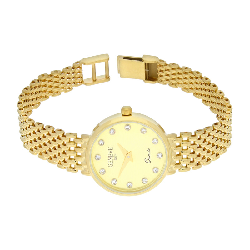 Zegarek złoty z okrągłą tarczą MI G398294 próba 585