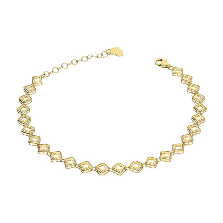 Bransoleta złota puste romby  S3 PB-408 próba 585