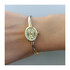 Zegarek złoty z owalną tarczą na bransolecie bangle MI G400123-A próba 585