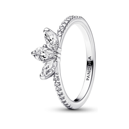 Lśniący pierścionek Pandora ze zbiorem roślin PE 192392C01 próba 925