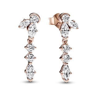 Lśniące wiszące kolczyki ze zbiorem roślin Pandora 282404C01