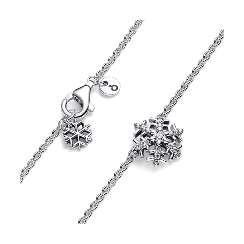 Naszyjnik z zawieszką Lśniąca śnieżynka Pandora 392371C01 próba 925