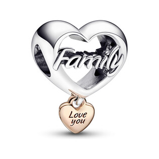 Charms Serce „Kocham Cię, Rodzino” Pandora PE 782326C00