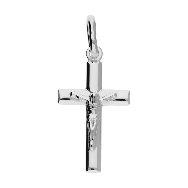 Krzyżyk srebrny rodowany z wizerunkiem Pana Jezusa NI CI1892B ROD próba 925