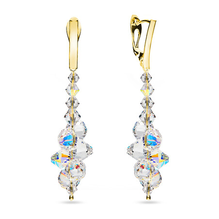 Kolczyki pozłacane SPARK z kryształami Swarovski CQ KWG63015301AB próba 925