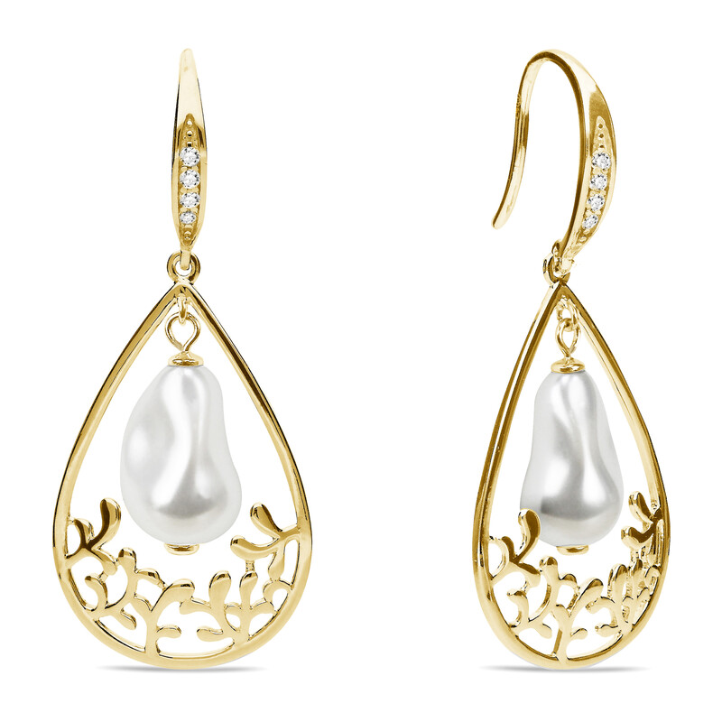Kolczyki Spark Caresse Gold CQ KWFG584312W próba 925